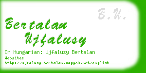 bertalan ujfalusy business card